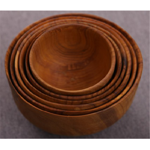 Olive Wood Nesting Bowls Set Of 6